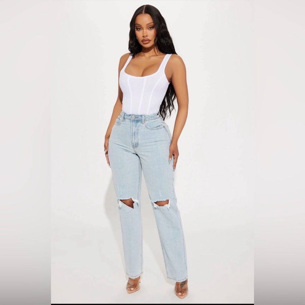 Calling It Ripped Straight Leg size (13) 
Jeans - Light Wash